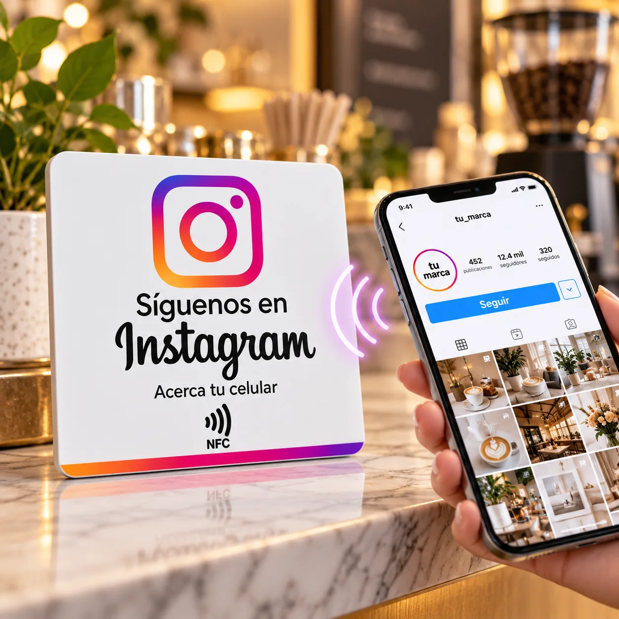 Letrero NFC para Instagram – Acceso Directo a tu Perfil